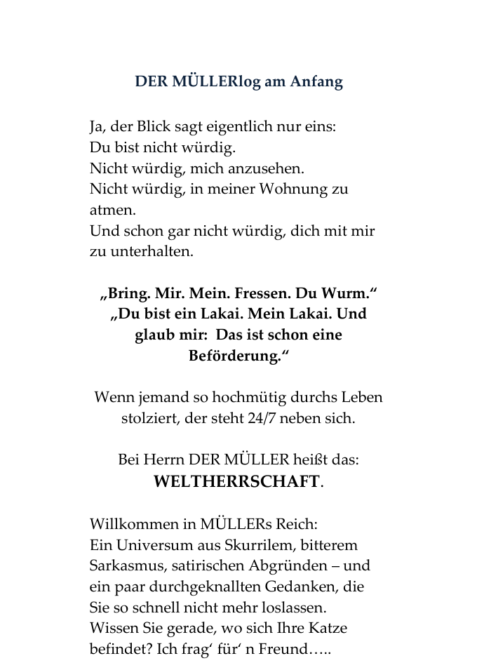Herr Müller – Der Müller will Weltherrschaft 