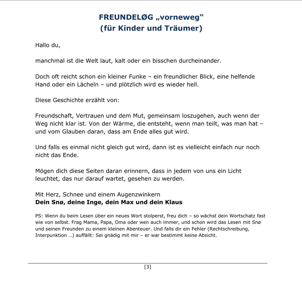 Snø – und das verschwundene Weihnachtslicht